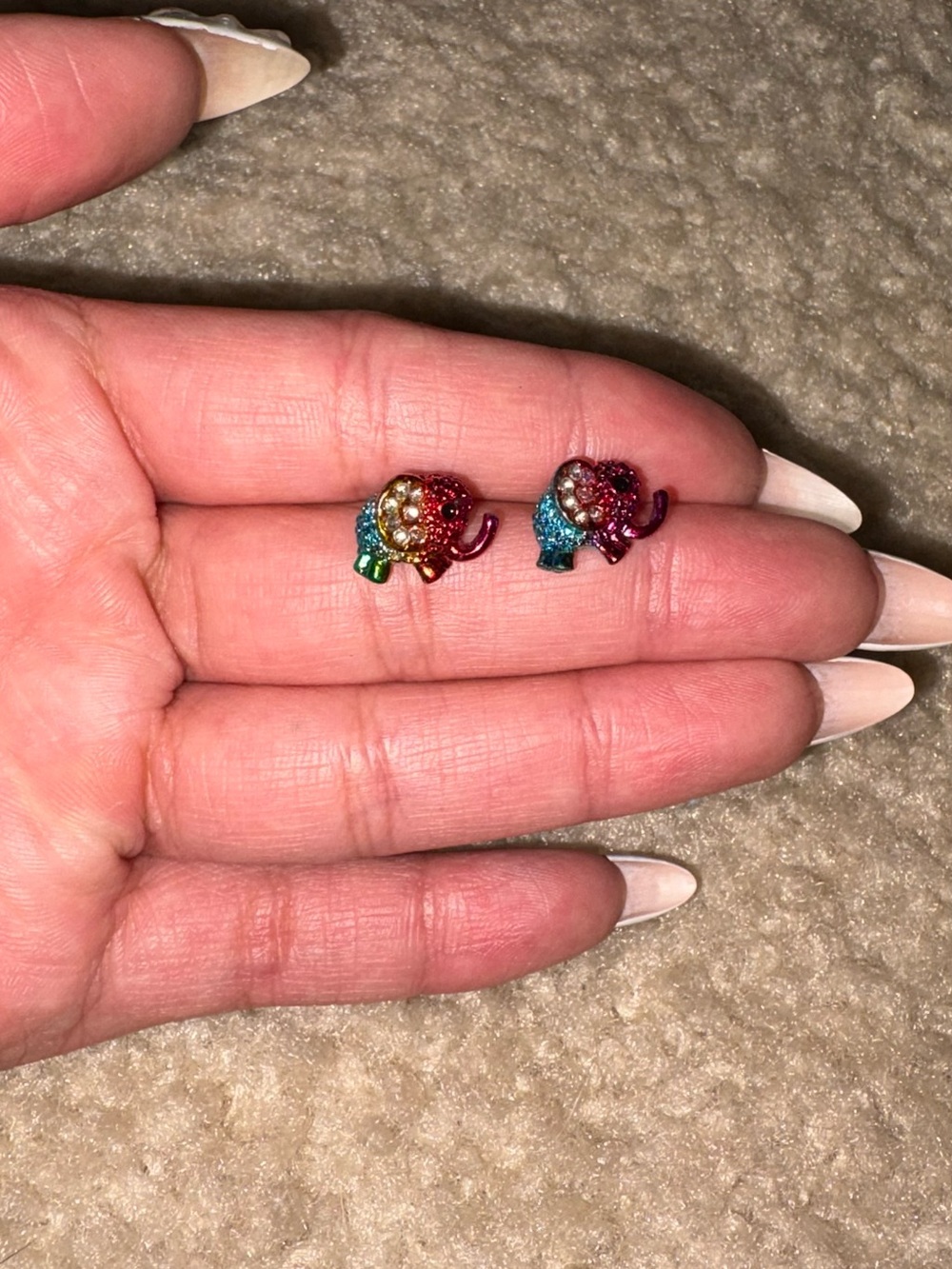 Claire’s Multicolor Elephant Stud Earrings